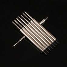 10pcs Metal Medium Point 1.0mm Ballpoint Pen Refills Blue Black Ink Smooth Writing Refill For Writing Office Stationery Back To School - 9.9*0.6cm - View 3