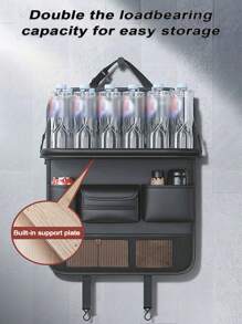 1 Peça/2 Peças Bolsa de Armazenamento nas Costas do Assento do Carro de Grande Capacidade, Organizador de Assento de Carro com Bandeja Dobrável para Tablet, Porta-Copos/Lenços, Bolsa de Armazenamento no Banco Traseiro, Bolsa Organizadora Automotiva de Vários Bolsos
