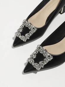 Silver-Color Decorative X-Shape Shoe Accessories, DIY Rhinestone Buckle