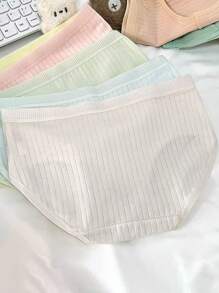 7条装颜色随机可爱糖果色少女内裤女童卡通猫咪图案内裤