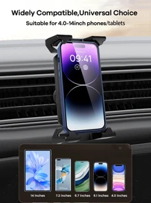 Remax, IPad Mini Car Mount, [360° Rotatable& Firmly Grip & Never Fall Off] Air Vent Tablet Mount For Car, Z Fold Car Mount For IPad Pro Air Mini Z Fold, Multiple Functional Car Mount For Phones And Tablets, Car Accessory, Travel Must Have - màu đen - Xem 5