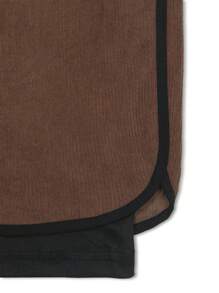 Men's Solid Color Casual Velour Lining Elastic Waist Sports Shorts - Brown - View 4