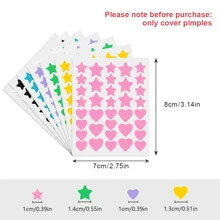 1440 Piezas de parches en forma de estrella y corazón para granos, pegatinas faciales y corporales - Sin fragancia, sin parabenos, para adultos de ambos sexos, compatibles con todo tipo de piel, sin fragancia, sin componentes incluidos
