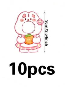 10/50pcs Cute Cartoon Flower Lollipop Decoration Paper Cards - Multicolor - View 9