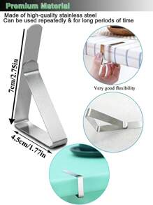 6pcs/12pcsDurableStainlessSteelTableclothClips,EssentialForHolidays,Parties,AndCelebrations