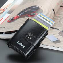 محفظة رجالية جديدة مضادة للتشويش RFID صغيرة مميزة بصغر الحجم وحامل بطاقات عملية، محفظة قصيرة عالية الجودة لحمل البطاقات والاحتفاظ بالصور، محفظة صغيرة للرجال والنساء - متعدد الألوان - مشاهدة 5