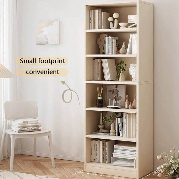 1pc 5-Storey/6-Storey/7-Storey Bookshelves, Floor To Ceiling Shelves, Simple Household Use, Multi-Layer Living Room Cabinets, Storage Cabinets, Suitable For Living Rooms, Bedrooms, Study Rooms