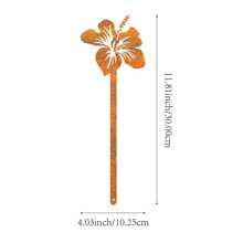 1pc Rustic Metal Flower Potted Decor, Garden Stake Decoration, Vintage Iron Flower, Suitable For Garden, Farm, Yard, Lawn