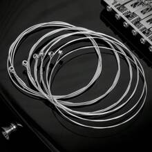 6pcs/Set Electric Guitar Strings - Nickel Plated High Carbon Steel - Alloy Wound - Premium Steel Core - No Numeric Markings