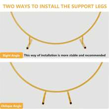 1pc 5.91ft Balloon Arch Stand, Gold Round Backdrop Stand, Metal Arch Backdrop Stand, Wedding Arch Frame, Circle Backdrop Stand, Circle Arch Stand Frame For Wedding, Party, Birthday, Ceremony, Shower Decoration, Graduation, Photo Background Decoration - Gold - View 3