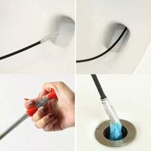 1pc Drain Hair Removal Cleaning Tool, Sink & Pipe Cleaner Wire Pipe Cleaner With Grapple Four Claws Bent Garbage Hair Remover