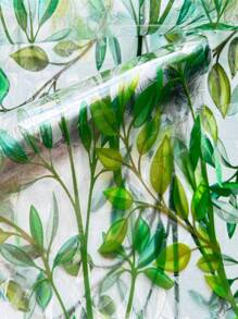 1Roll Window Privacy Film - Elegant Leaves Stain Glass Window Film For Glass Enhanced Home Privacy - Non-Adhesive Reusable Decorative For Room Leaf Rainbow Wall Art Bedroom Decor Stickers Home Decor Living Room Wall Paper Wall Stickers Party Decorations Living Room Decor Bedroom Office Decor Home Decor Items Personalised Stickers