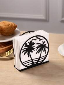 1pc Hollow Floral/Butterfly Design Tissue Box Paper Towel Holder, Metal Countertop Napkin Rack For Kitchen, Table, Desktop, Home, Kitchen, Dining, Picnic Party, Decoration - Multicolor - View 11