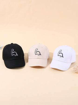 3-Piece Baby Baseball Cap Solid Color Embroidered Sunscreen Visor For Daily Life Baseball Cap