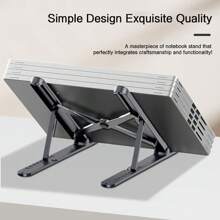 JOMAA Portable Laptop Stand For Desk Ergonomic 8-Levels Adjustable Heights Computer Stand ABS Laptop Riser Holder Compatible With All Laptops And IPad 10-15.6 Inch - Multicolor - View 4