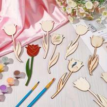 3/12/30 pièces Artisanat de roses en bois, morceaux découpés à la main pour artisanat fait main, différentes formes de roses convenant à la peinture, au dessin, à la décoration d'intérieur, un beau cadeau pour les amis, la famille, les couples pour la Saint-Valentin, la fête des mères, fournitures scolaires, rentrée scolaire