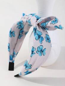 Diadema con estampado de mariposa y lazo, de alta calidad con estilo chino, estilo casual y elegante para primavera/verano