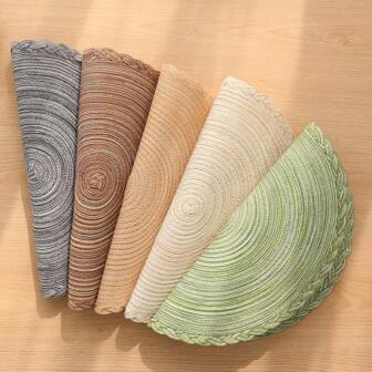 1/2/4/6/8/12Pcs Multi-Color Braided Placemats, Nordic Style Heat-Resistant Waterproof Dining Table Mats, Home Cup Coasters, Bowl Pad, Pot Holder