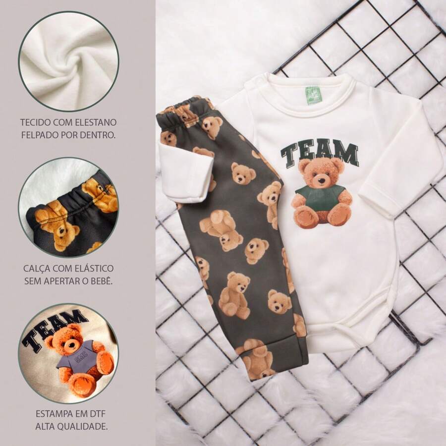 SOFT LINED INSIDE BABY BODYSUIT SET - White - View 1