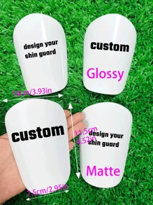 Miếng bảo vệ ống chân tùy chỉnh kích thước 12*8cm, bề mặt mờ, độ bảo vệ cao, sản phẩm độc quyền của bạn. - trắng - Xem 2