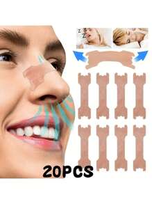 Anti-Snoring Nose Strips - Physical Expansion Respiratory Tapes For Adults To Relieve Nasal Congestion And Improve Sleep