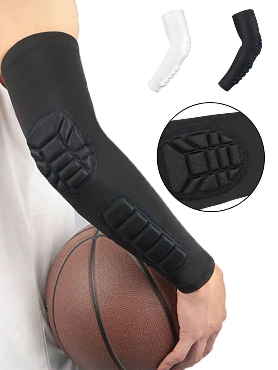 1pc Sports Elbow Pad, Basketball Fitness Elastic Compression Support, Breathable Sweat-Absorbent Arm Sleeve Gym Gym Accessories Coderas