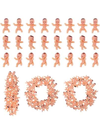 40/100 Stücke - Winzige Kunststoff Mini-Babys für Baby-Shower-Spiele und Eiswürfel, Baby-Partyspiel-Dekoration
