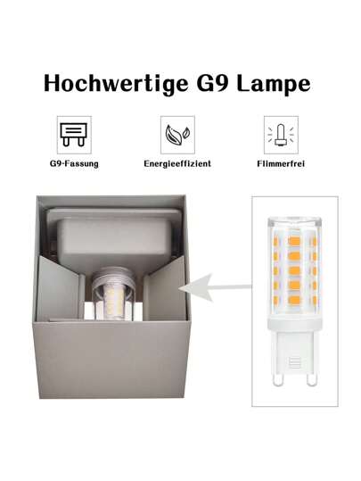 LED Wand Verlichting Outdoor Zwart Up/Down Lamp Indoor Outdoor, Replaceable G9 Bulb, IP65 Rated, 3000K Warm Wit Stairwells Exteriors view 3