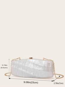 Women Evening Clutch Bag Bridal Wedding Unique Button Rope Shape Acrylic Bag Personalized Features Snake Head Buckle Hardware For Women Prom With Detachable Metal Chain For Wedding And Party Shoulder Bag Women Clutch Purses For Ladies Handheld Evening Bag Versatile Cocktail Party New Wallet Banquet Bag - Multicolor - View 11