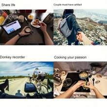 A Neck-Hanging Mobile Phone Holder That Allows Quick Switching Between Horizontal And Vertical Shooting, Suitable For Slouchy Users, Compatible With Action Cameras - 黑色 - 查看 3