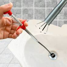 1pc Drain Hair Removal Cleaning Tool, Sink & Pipe Cleaner Wire Pipe Cleaner With Grapple Four Claws Bent Garbage Hair Remover