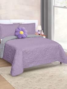Home Elephant Edredón Ligero Individual, Matrimonial Lila Dos Vistas Tali - Lila Púrpura - Ver 1