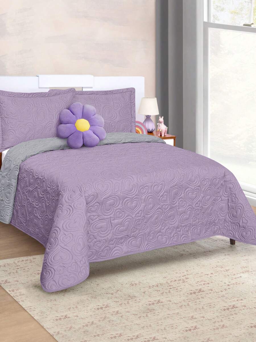 Home Elephant Edredón Ligero Individual, Matrimonial Lila Dos Vistas Tali - Lila Púrpura - Ver 1