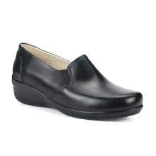 ZAPATO DOBLE ANCHO MUJER DE PIEL SUAVE COMODO Y LIGERO DESCANSO - Negro - Ver 1
