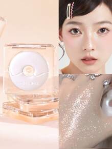 JUDYDOLL Highlight Powder - Radiant Diamond-Shaped Holographic Powder, Matte Finish, Face & Body Shimmer, Limited Edition, Unique Gift For Friends, Girlfriend, Wedding Essentials, Wedding Guest, Bachelorette Party, Natural Makeup, Sweet Makeup, Blood Makeup, Date Makeup - #05 - Xem 2