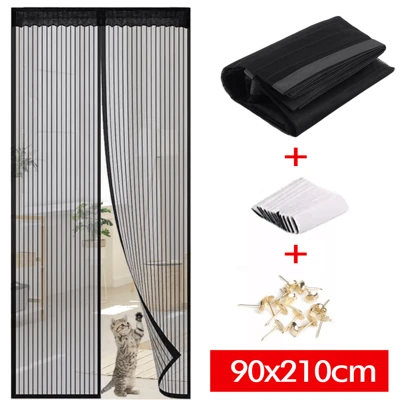 Magic Curtain Door Mesh Magnetic Fastening Mosquito Fly Bug Insect Net Screen