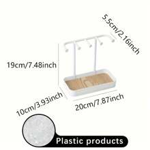 1 Stück praktisches Ausstellungsregal, Tischständer zum Aufhängen von Ohrringen, Halsketten, Ringen, Schlüsselanhängern, Stirnbändern, Haarbändern, Holz Schmuckablage & Schlüsselhalter