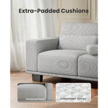 40" Oversized Accent Chair, Linen Fabric Modern Chair With Deep Seat, Washable Covers, Comfy Upholstered Large Chair Armchair Sofa Chair Reading Chair For Living Room Bedroom Office,Gray