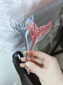 1/2pcs Fresh Vacation Style Clear Sea Blue Tail Hairpin New Simple And Versatile Hairpin Korean Ins Style Sweet Hair Accessories