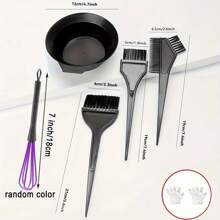 Kit de coloration capillaire 7 pièces - Ensemble de brosse et bol à teinture, gants jetables, fouets à coloration capillaire, outils de coloration capillaire DIY pour femmes et hommes (Halloween, costume, fête, festival, accessoires de cheveux pour femmes)