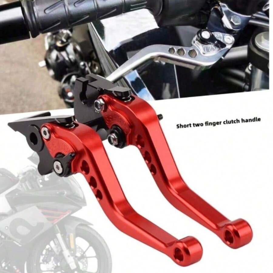 Accesorios Tuning Moto: Manillar CNC Tuning con múltiples rangos ajustables. Manillar de conversión freno de disco delantero y freno de tambor trasero con maneta ajustable para ciclomotores, maneta de embrague freno corta, compatible con GROM MSX125 2014-2019, CBR250R 2011-2013, CBR300R/CB300F/FA 2014-2019, CB400F/CB400R 2013-2015, CBR500R /cb500r/cb500 0f/x 20 us 13-2019, - Rojo - Ver 1