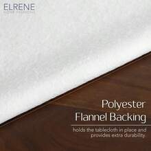 Home Fashions - Mantel de Vinilo a Cuadros para Ventanas Resistente al Agua y a Las Manchas con Respaldo de Franela, 60 x 84 Pulgadas, Ovalado, - Negro - Ver 2