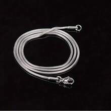 5pcs/Bag Fashionable Stainless Steel Snake Chain Necklace With Lobster Clasp And Extension Chain, Good For Making Diy Jewelry, Semi-Finished Chain - Silvery 5pcs - View 8