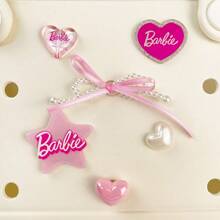 Miniso Barbie series pearl love hole accessories, cartoon shoes three-dimensional decoration, detachable (1 PC)