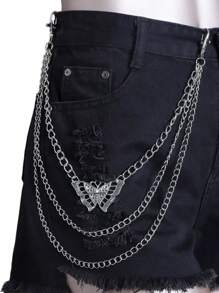 1pc Fashionable Minimalist Hollow Butterfly Pants Chain - Multicolor - View 6