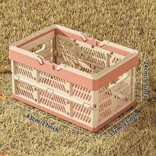 1 pieza Cesta de picnic plegable para exteriores, caja organizadora. Cesta plegable y apilable con contenedores de plástico para picnics. Gran capacidad como cesta de compras para supermercado, tienda minorista, camping.