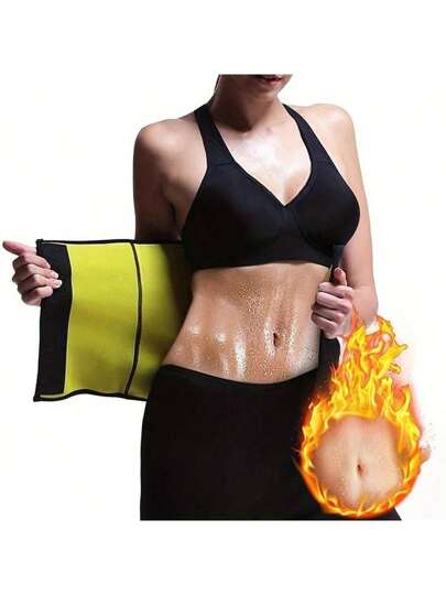 Women Sports Waist Trainer Belt, Waistline Workout, Sauna Belt, Sports Tight Chest Bra, Abdominal Fitness Equipment, Abdominal Fat Burning Hook-And-Loop Belt Gym Accessories Lumbar Girdles