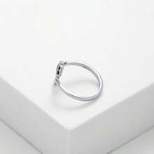 925 Sterling Zilver Mode Delicate Hart & Kattenpoot Hars Hypoallergene Open Ring