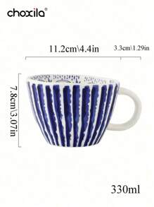 choxila 1个不对称陶瓷咖啡杯，带把手 - 时尚潮流杯，适合下午茶、办公室和居家使用，是送给爱人的浪漫返校礼物 - 咖啡杯 - 查看 9