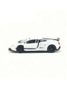 Burago 1:43  Aventador SVJ White Alloy Model Racing Car 67063A Large Simulation Racing Car Toy Car Collection Christmas Birthday Gift With Dust Cover Door Openable Design